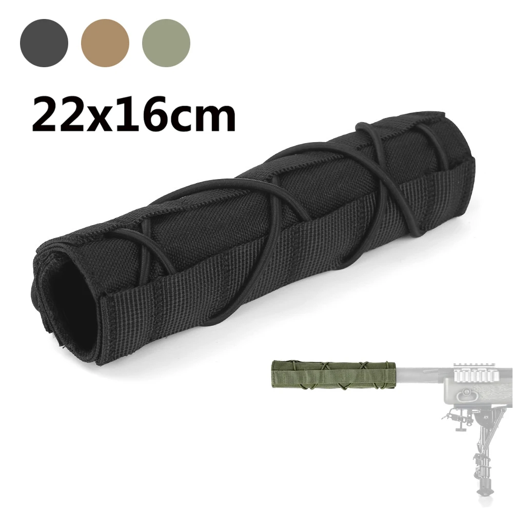 

22x16cm Tactical Airsoft Silencer Protector Cover Suppressor Cover Case Military Camouflage Set for Hunting Shooting
