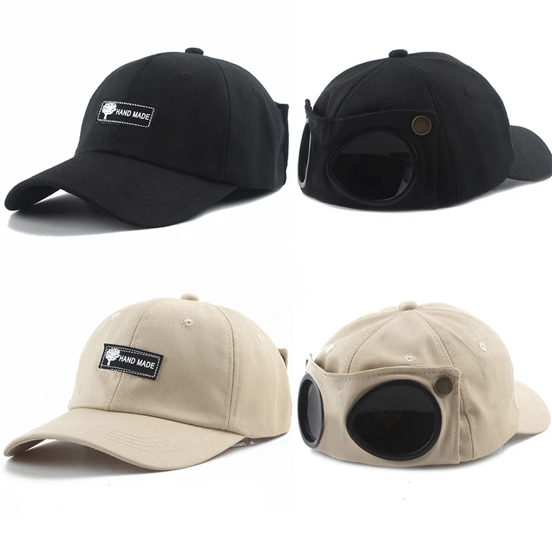 

Summer Fashion Aviator Baseball Cap Snapback Female Unisex Street Punk Hip Hop Caps Men Women Glasses Baseball Hat