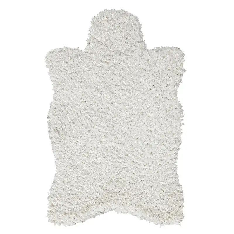 

2' x 3'3" Ivory Non-Slip Rubberback Solid Soft Indoor Accent Rug