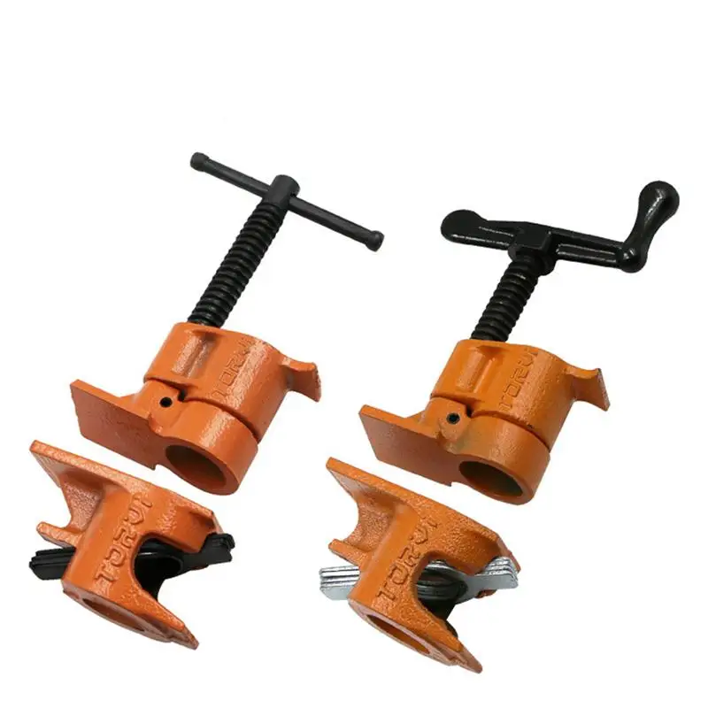 

Orange Heavy Duty Pipe Clamp Woodworking Wood Gluing Pipe Clamp Pipe Clamp Fixture Carpenter Woodworking Tools Random Type