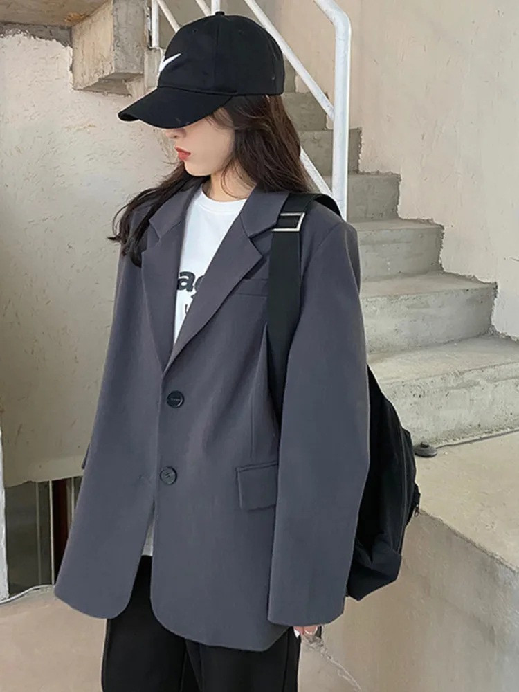 

Women Blazer Autumn New Style Korean Long Sleeve Temperament Fashion All-Match Design Chic Elegant Simple Classic Blazer