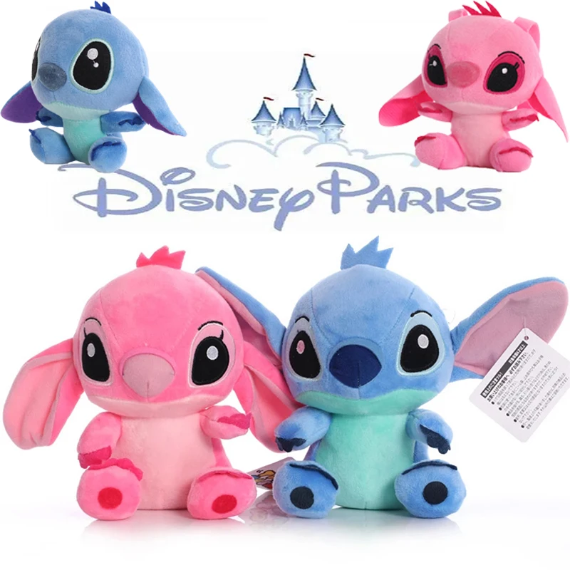 

20cm Disney Lilo & Stitch Couple Models Cartoon Stuffed Plush Dolls Anime Plush Baby Toys Pendant Toys Kawaii Kids Birthday Gift
