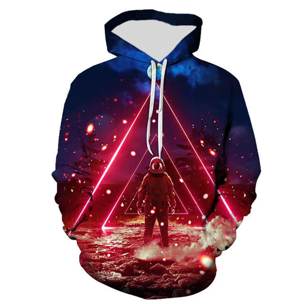 

Fashion 3d Digital Printing Cool Astronaut Print Men's Hoodies Tops 2022 Autumn New Casual Long Sleeve Hooded Pullover for Men