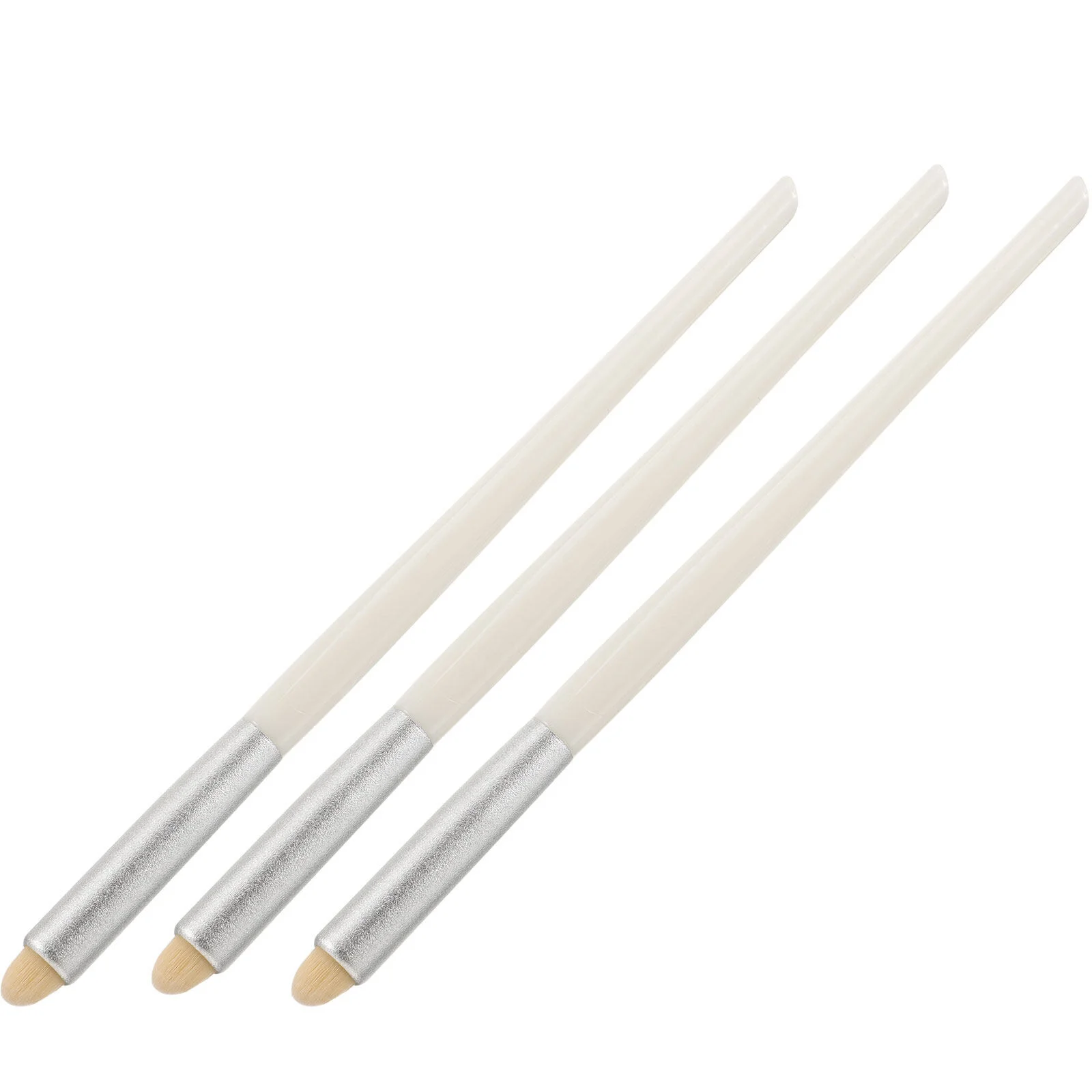 

3 Pcs White Makeup Brushes Lip Gloss Makeup Brush Women Mini Brushes Lipstick Applicators Smudge Tools Portable