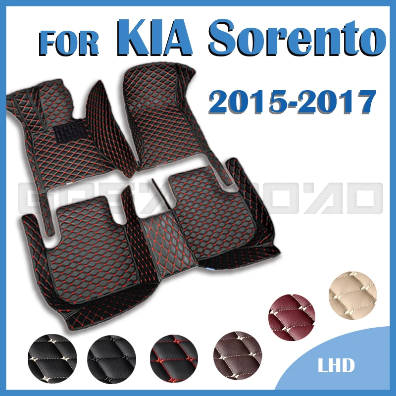 

Car Floor Mats For KIA Sorento Five Seat 2015 2016 2017 Custom Auto Foot Pads Automobile Carpet Cover Interior Accessories