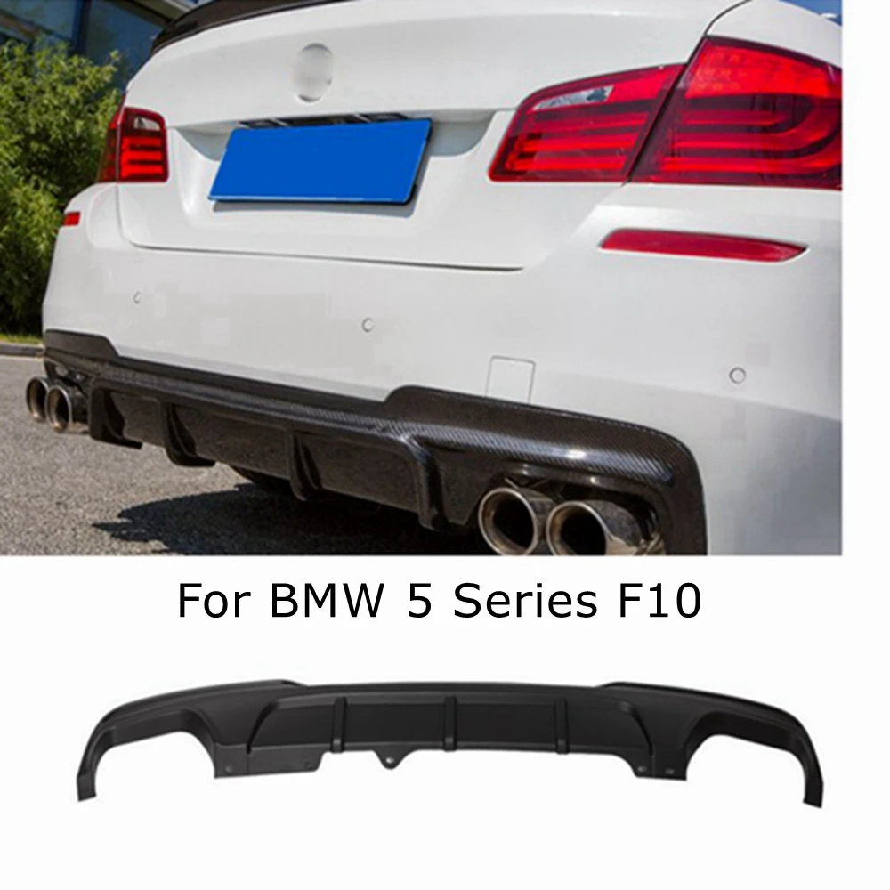 Для BMW 5 серии F10 M Sport M5 2011 2012 2013 2014 2015 2016 глянцевый черный задний бампер диффузор