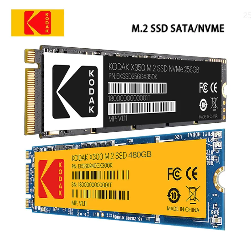 

KODAK Internal SSD M.2 Nvme X350 240GB 480GB 960GB M2 2280 Ssd X300 Sata3.0 Hard Drive 1TB Solid State Drive for Laptop Desktop