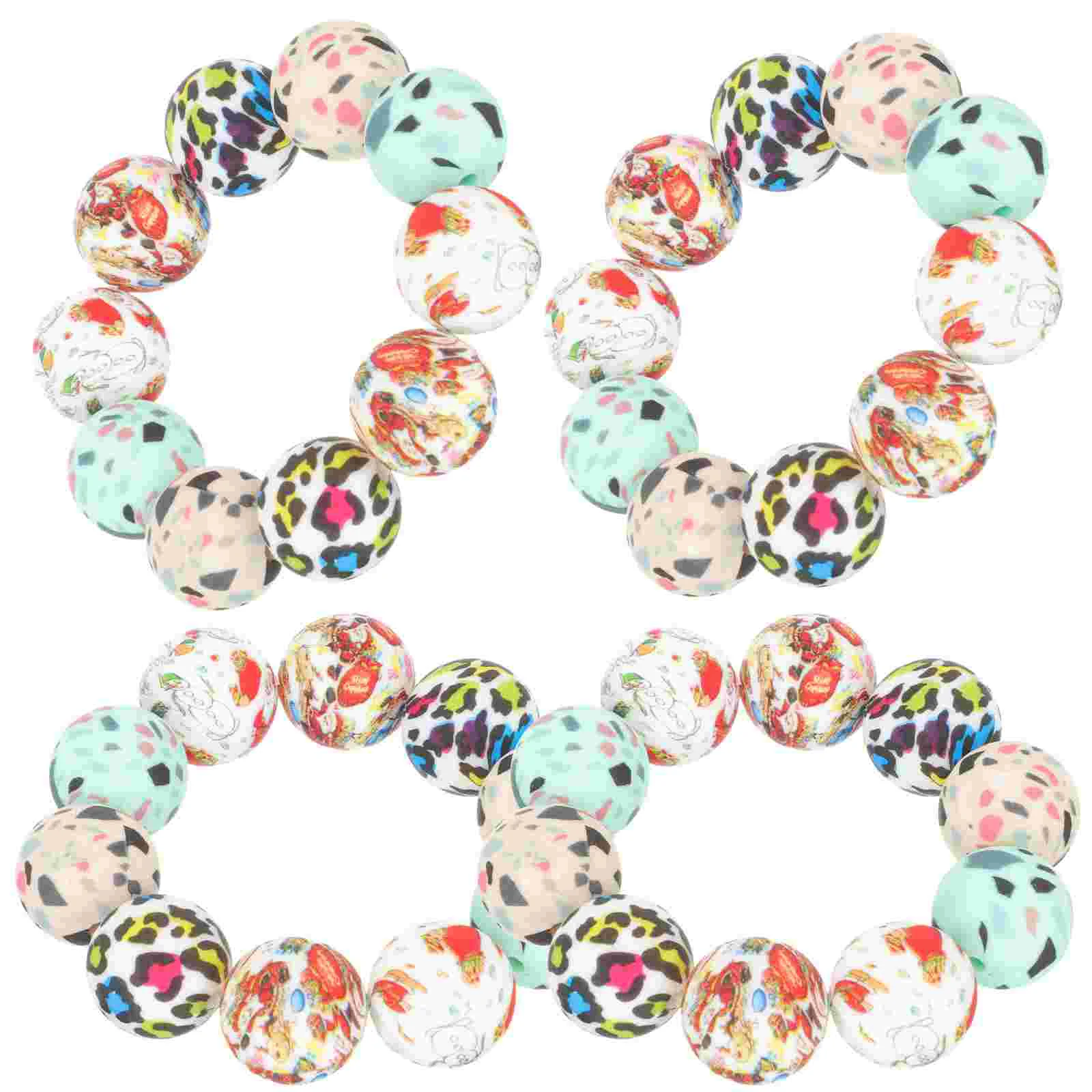 

50Pcs Beads Round DIY Pacifiers Chain Beads Accessories
