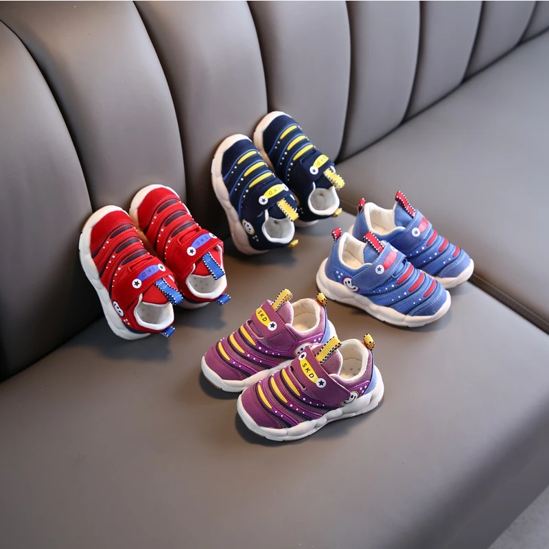 

Spring 2022 New Men's and Women's Running Shoes Caterpillar Sneakers Soft soles Breathable and Non slip Baby Walking Shoes CNMR