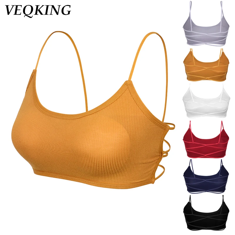 

Спортивный бюстгальтер VEQKING, из дышащей ткани, с перекрестными лямками на спине