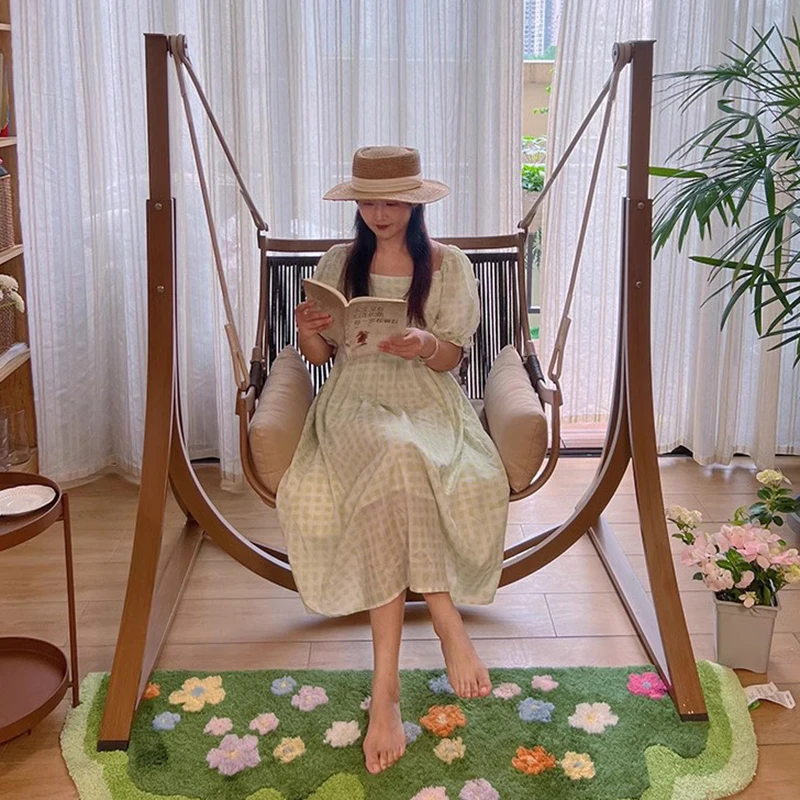 Роскошные Подвесные качели для патио Вибрирующая терраса шезлонг сада