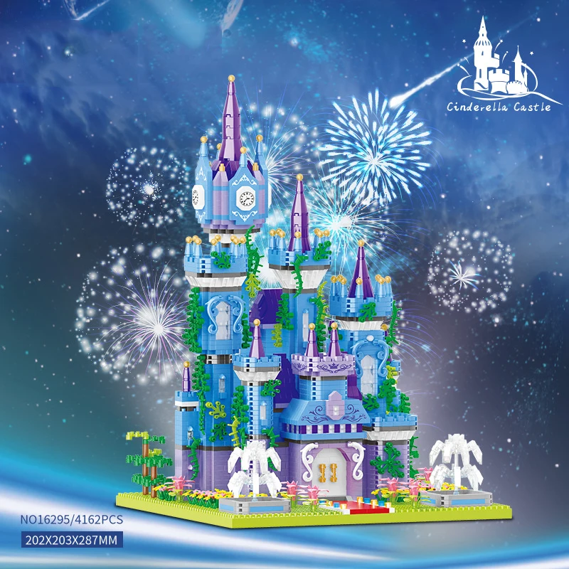 

Creative Fairy Tale Princess Building Brick Micro Diamond Block Cinderellas Castle Assemble Model Nanobrick Toys For Girls Gifts