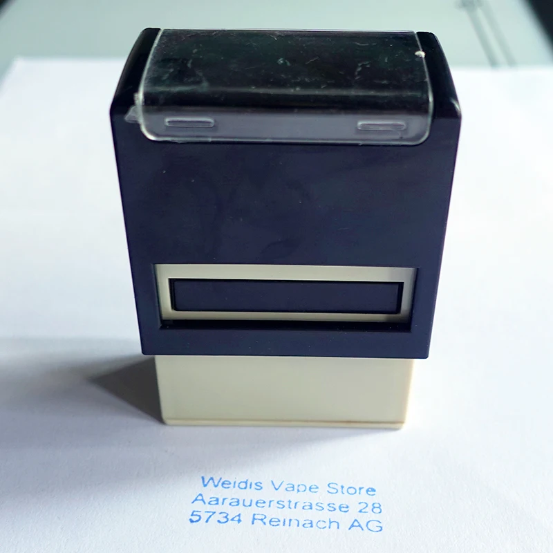 Штамп с индивидуальным адресом максимальный текст 6-линейный самокрасочный