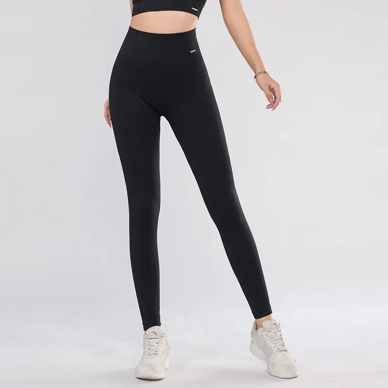 Women Seamless Sport Leggings High Waist Yoga Pant Embossed Pilates Leggins Quick Dry Running Trousers Gym Fitness Tights Female