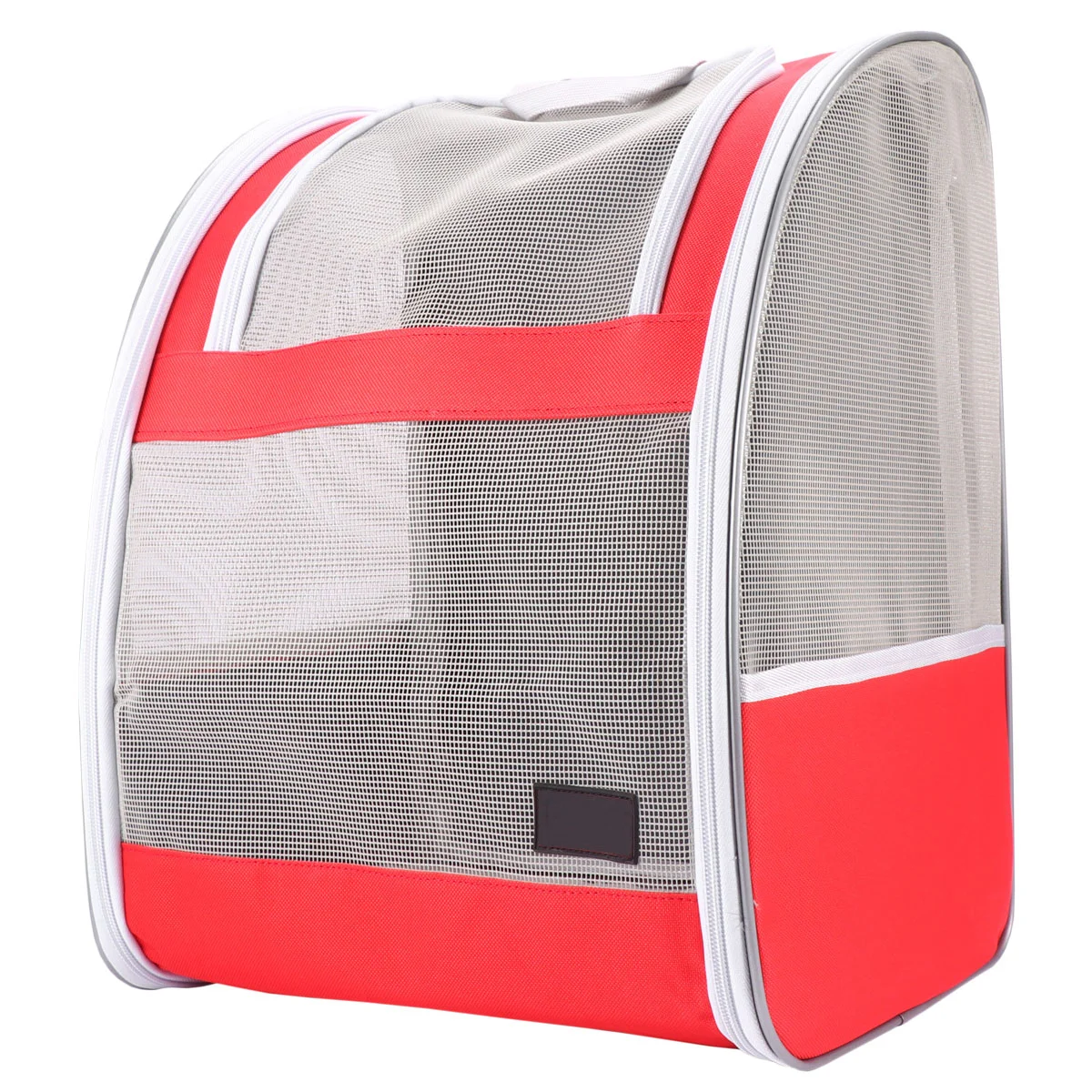 

1pc Pet Backpack Outdoor Canvas Travel Bag Portable Breathable Space Capsule Backpack for Cat Dog (Red)