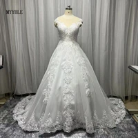 2022 new illusion white ivory ball gown long wedding dress real photo bride dresses princess tulle elegant wedding gowns