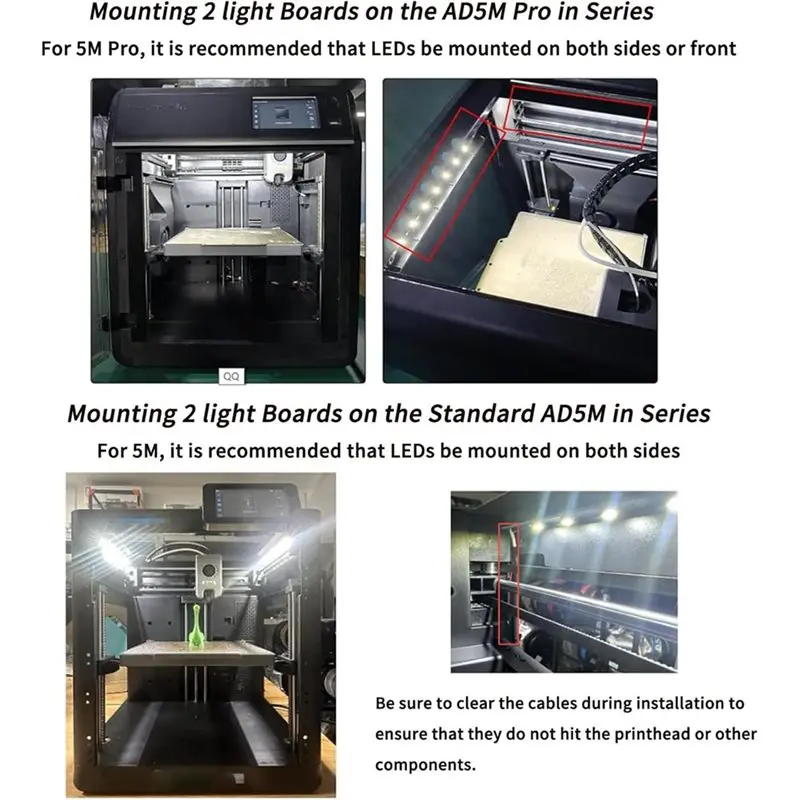 Фото Комплект светодиодных панелей ABRN-24V (2 шт.) для Adventuer 5M/5M Pro, сменная световая лента, аксессуары для 3D-принтеров №3