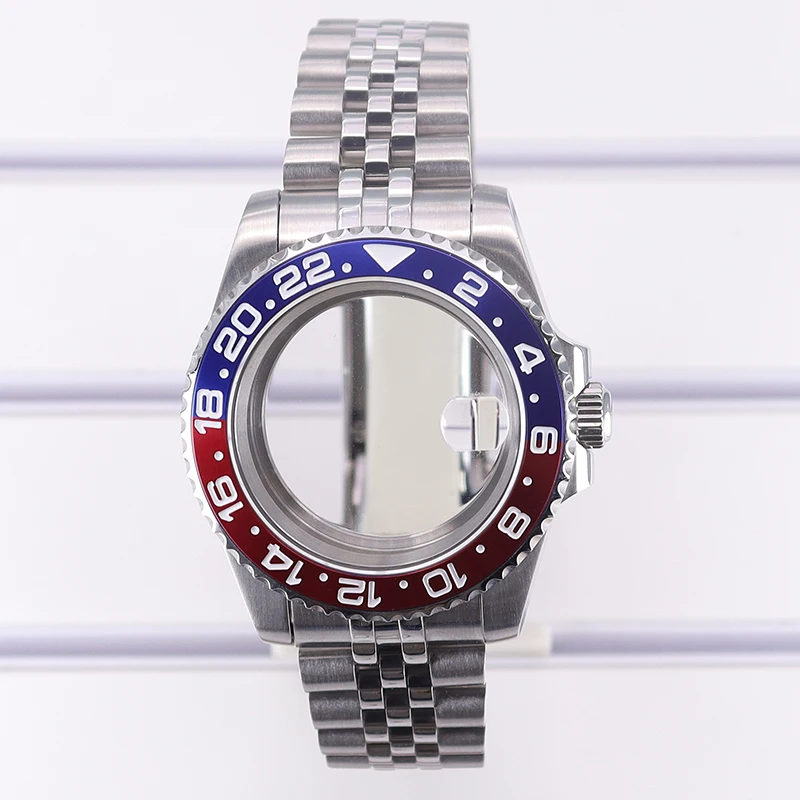 Корпус часов GMT 40 мм 5-звенный браслет сапфировое стекло для Seiko NH34 NH35 NH36 NH38 4R36 Miyota