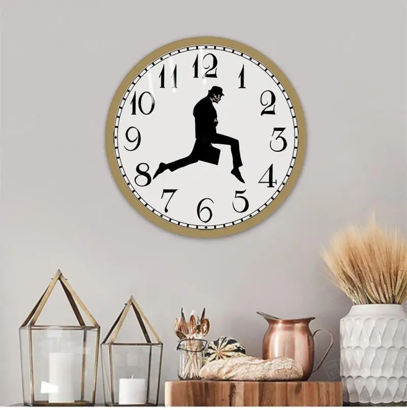 

Creative Ministry Of Silly Walk Wall Clocks Modern Wall Watch British Comedy Inspired Mute Clocks For Living Room Home Decor New