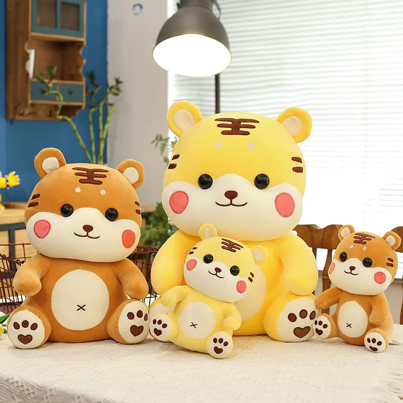 

New Cute Sitting Tiger Plush Toy Doll Cartoon Filled Soft Pillow Office Nap Artifact Doll Boy Girl Birthday Gifts