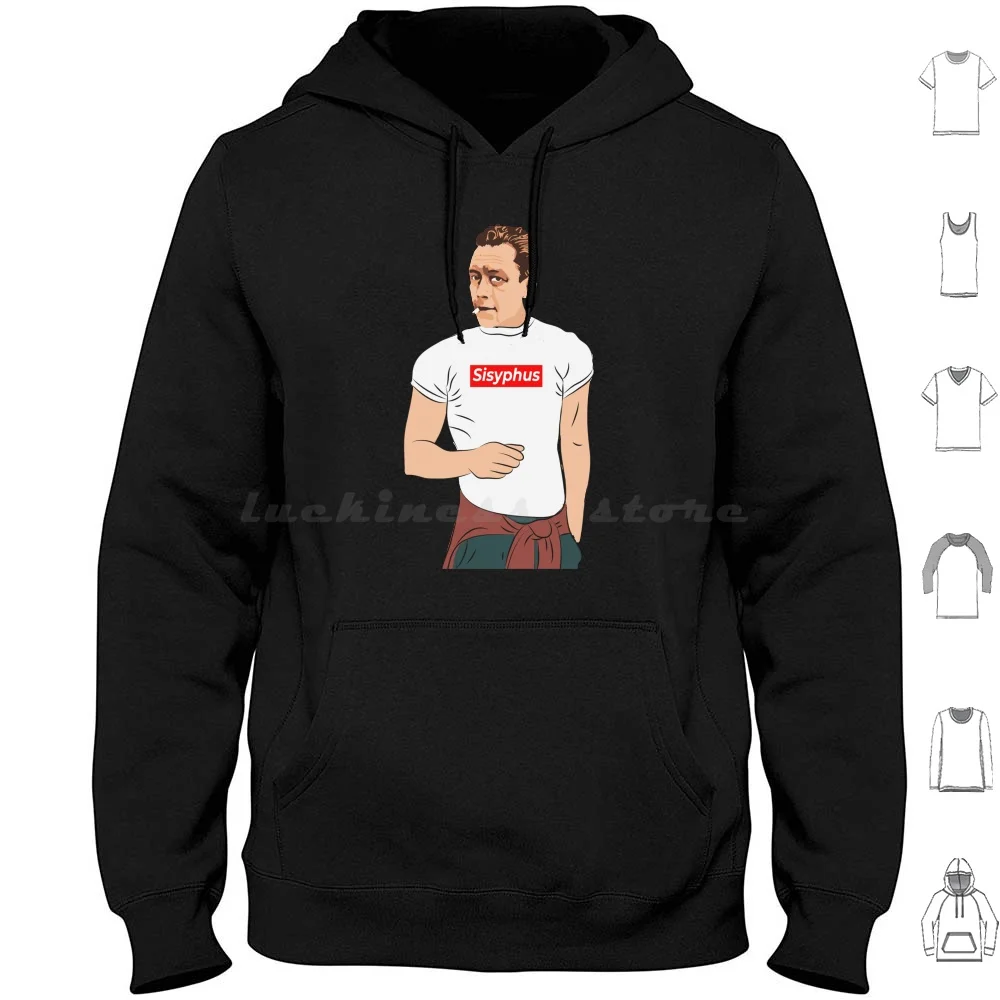 

Hipster Albert Camus Hoodies Long Sleeve Albert Camus Existentialism Existentialist Philosopher Philosophy Jean Paul