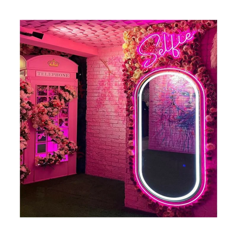 (На заказ) волнистые зеркальные неоновые вывески Winbo Настенный декор необычные