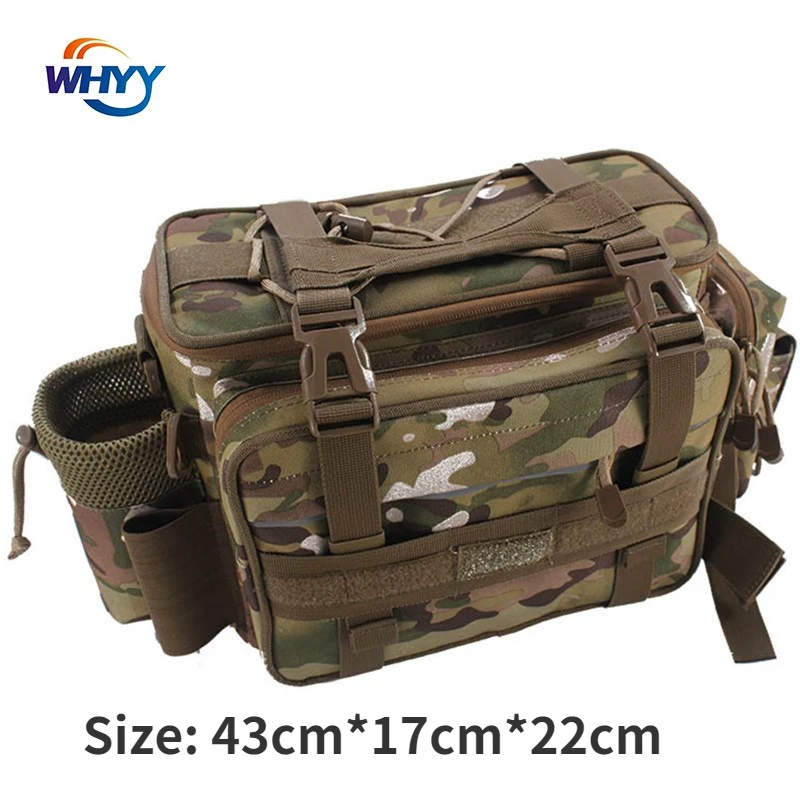 WHYY Large Size Luya Bag Fishing Gear Luya Kit Light One Shoulder Fishing Waist Bag Fishing Gear Backpack Outdoor Sports Bag