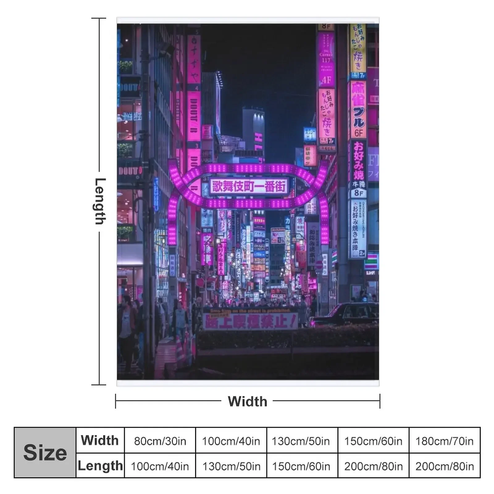 Kabukicho Gate Shinjuku плед манга мягкие кровати одеяла