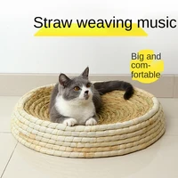 bowl shaped cat scratch board cat nest wear resistant cat toy claw grinding pad willow rattan grass nest cat products are common