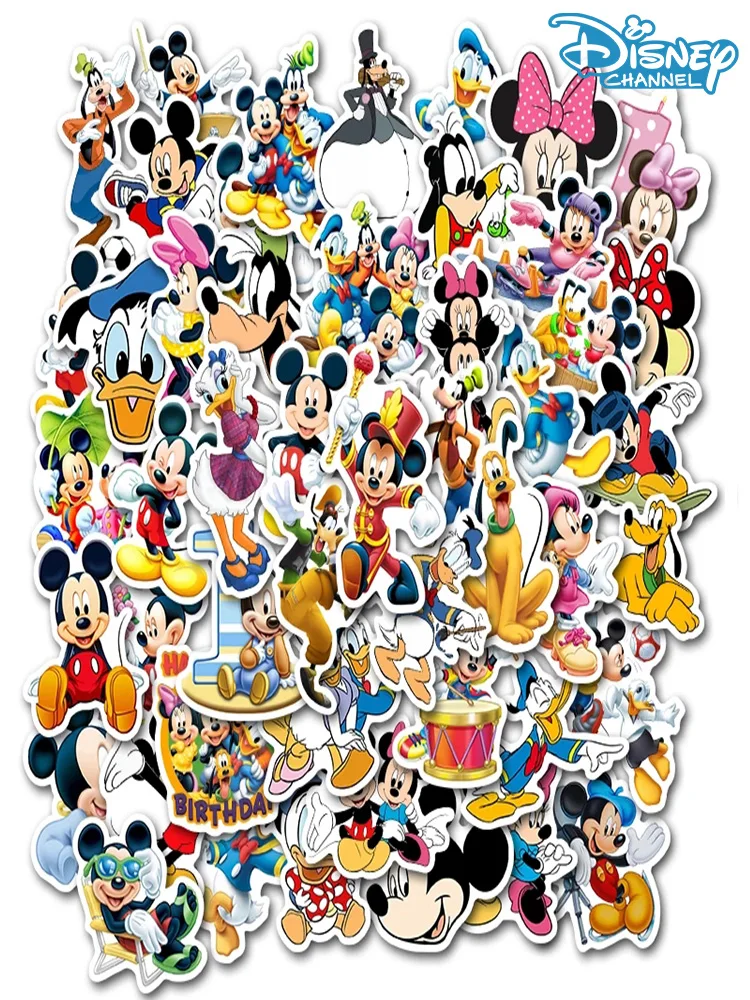 

10/50/100Pcs Disney Mickey Mouse Stickers Pull Bar Box Guitar Personalized Graffiti Cartoon Waterproof Helmet Computer Sticker