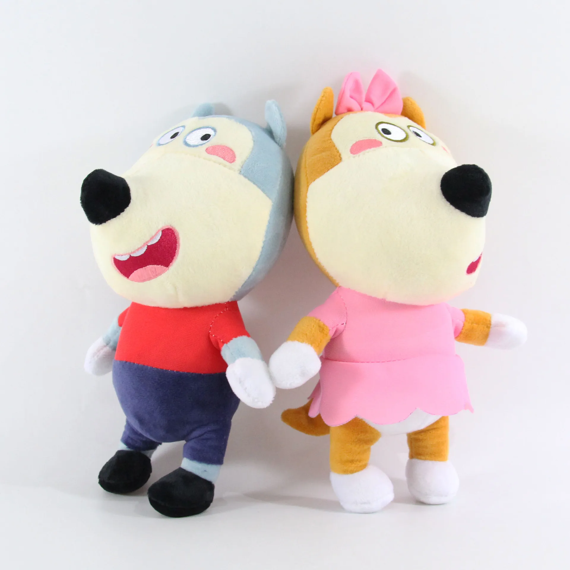 

25cm 2pcs/set Cartoon Anime Wolfoo Family Plush Toys Plushie Lucy Soft Stuffed Dolls Toy For Children Kids Gifts