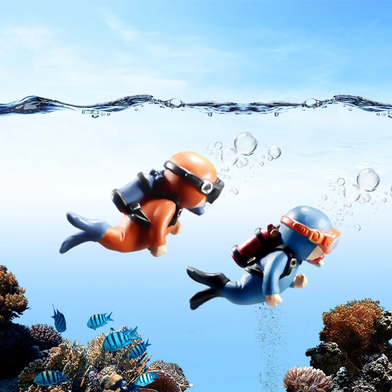 

Mini Aquarium Fish Tank Ornaments Diver Fish Tank Decoration Flotation Device Landscape Aquarium Accessories Home Accessories
