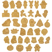 xmas biscuit moulds christmas socks snowflake gingerbread man santa claus cookie cutters kitchen baking cake decorating tools