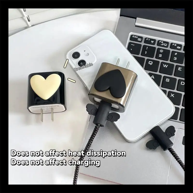 

Cable Organiser Charger Protector Case Type C Management Kit Winder For IPhone 14 13 12 Pro 18W 20W Heart Organizer Sleeve Cords