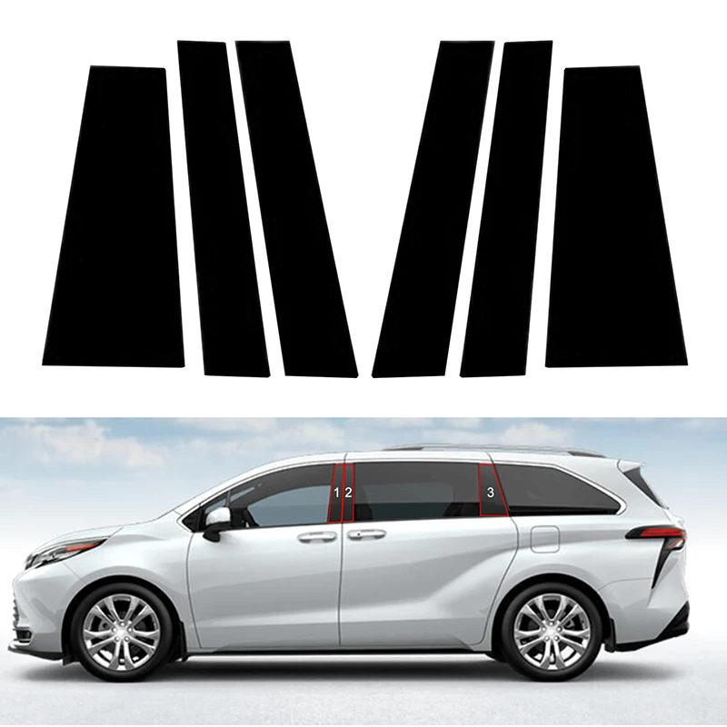 

Столбики для окон автомобиля для Toyota Sienna 2002 2003-2014 2015 2016 2017 2018 2019 2020 2021 Стикеры для дверной отделки наборы крышек