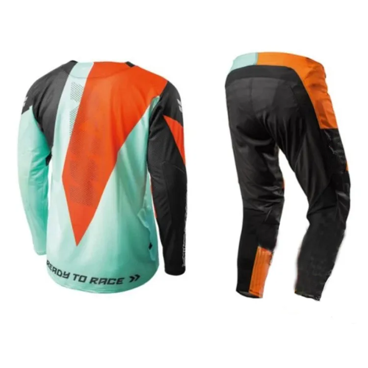 Orange MX Motocross Gear Set Moto Dirt Bike Off Road Motorcycle Jersey and Pants Suit MX MTB ATV DH Breathable Jersey Set  h enlarge