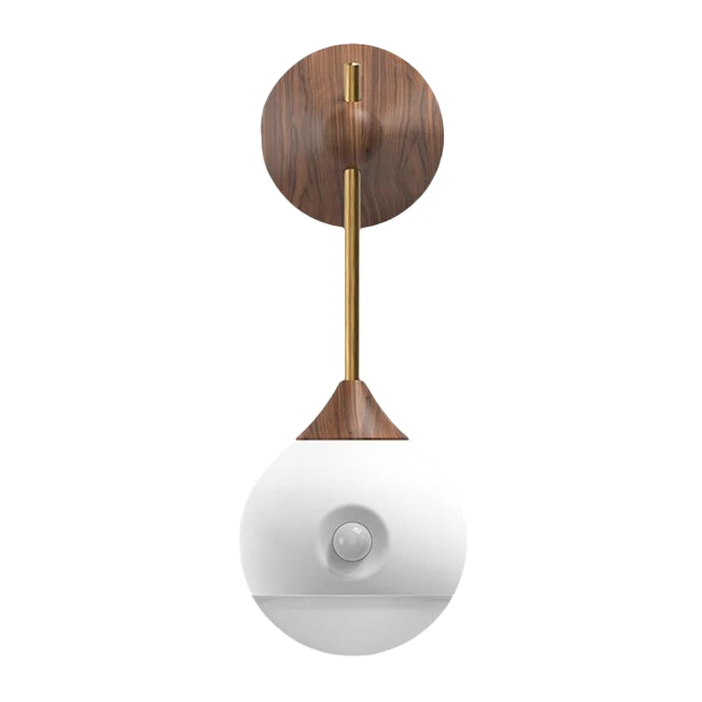 

LED Night Light Motions Sensor USB Rechargeable Hotel Dormitory Stair Steps Stairs Wall Lamp Lighting Wood Color