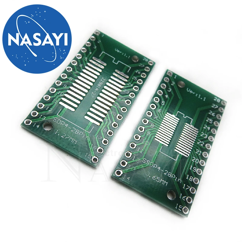 Плата адаптера SOP28 SSOP28 TSSOP28 SMD к линии DIP 0,65/1,27 мм, 5 шт./партия Плата адаптера SOP28 SSOP28 TSSOP28 SMD к линии DIP 0,65/1,27 мм, 5 шт./партия