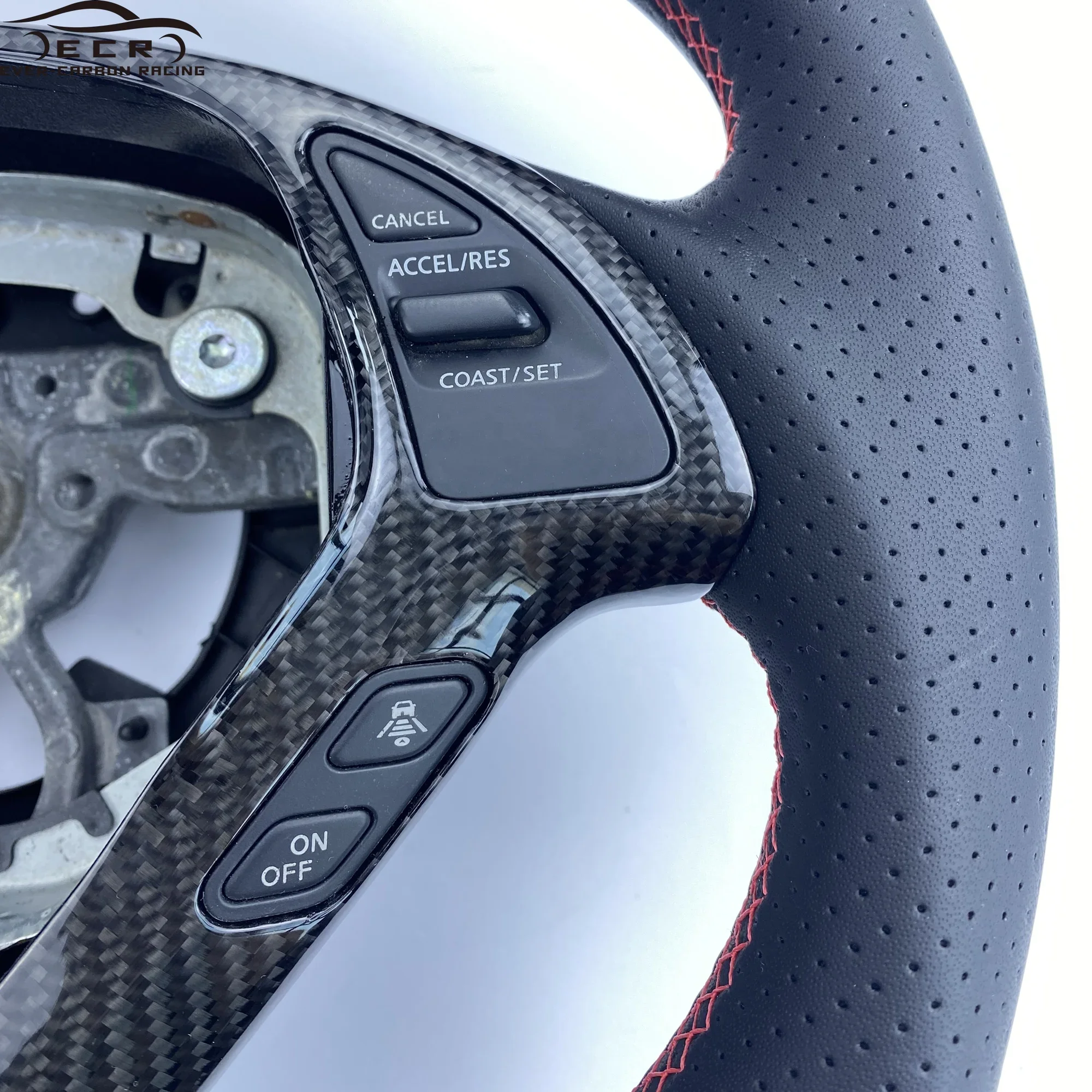 Ever-Carbon Racing ECR Hotsell полностью перфорированный кожаный руль из углеродного волокна