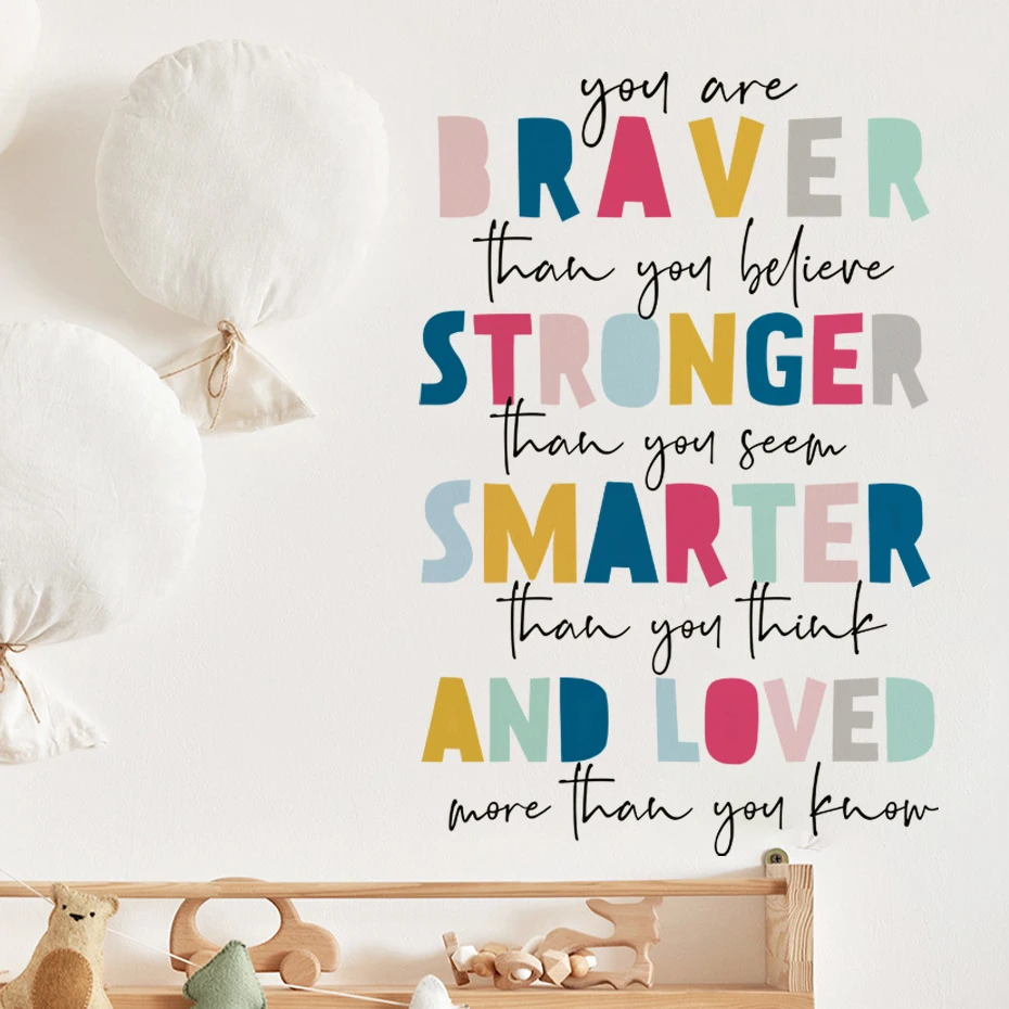 Радужные мотивационные цитаты наклейки на стену для детской спальни украшения