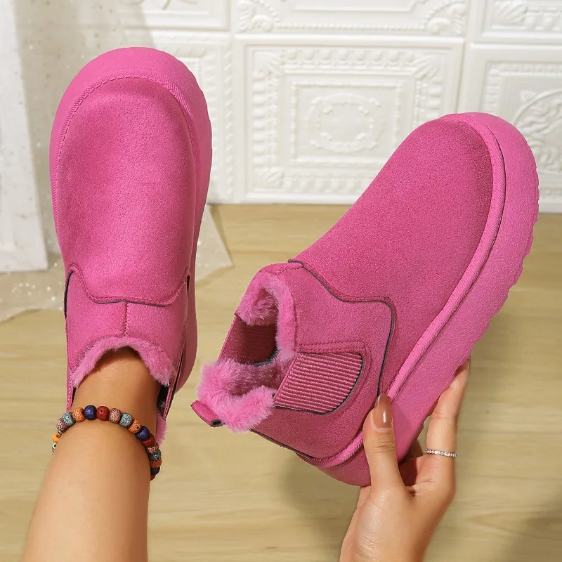 Женские зимние ботинки 2024 плюшевые теплые Нескользящие водонепроницаемые