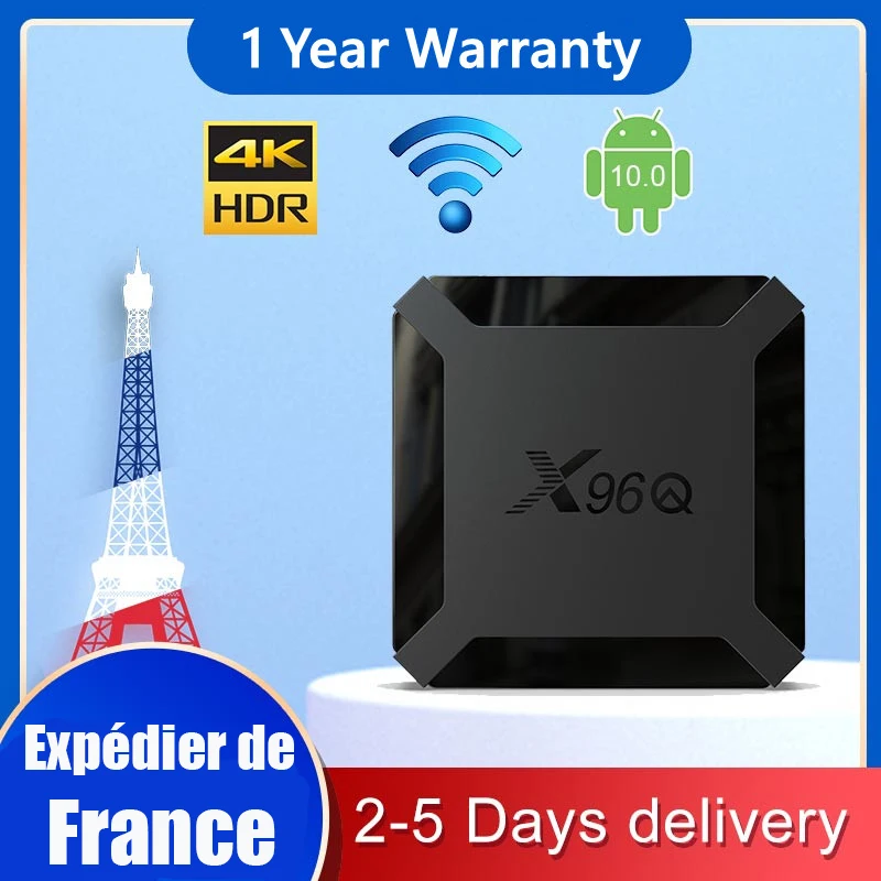 

Ip ТВ-приставка X96Q Android 10,0 Smart tv Box Allwinner H313 1 ГБ 8 ГБ 2 Гб 16 Гб Smart Ip TV 4K HD x96 q телеприставка отправка из Франции