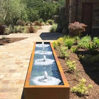 Modern Corten Steel Garden Pond Water Feature Wall Fountain