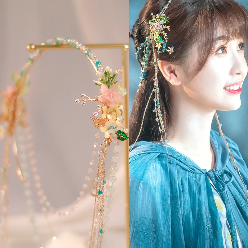 Фото Китайский ТВ Cang Lan Jue Dong Fang Qing Cang Шпилька для волос Gu Lan Ring Love Between Fairy and Devil Xiao Lan Hua Головной убор №3