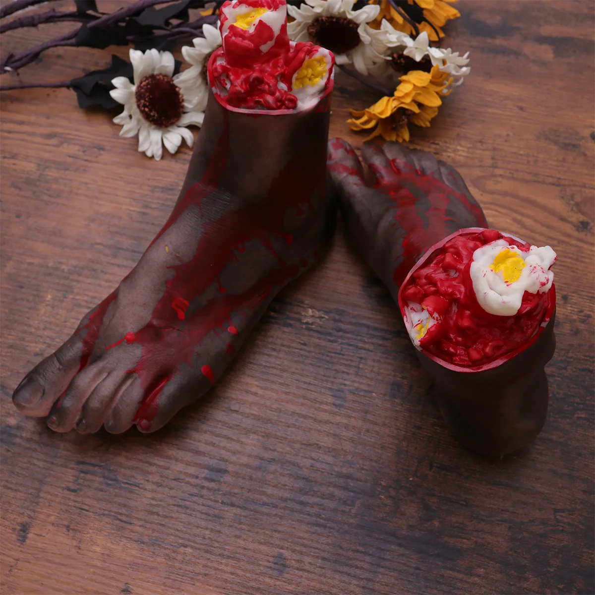 

Fakebody Feet Props Foot Parts Human Broken Party Housesupplies Zombie Artificial Haunted Part Scary Horror Severed Decorations