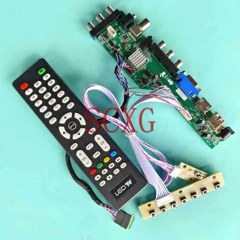 

For B140XTN03.1 B140XTN03.6 Laptop Panel DVB Digital Controller Board 1366*768 USB AV RF LVDS 40 Pin 14" HDMI-Compatible VGA Kit