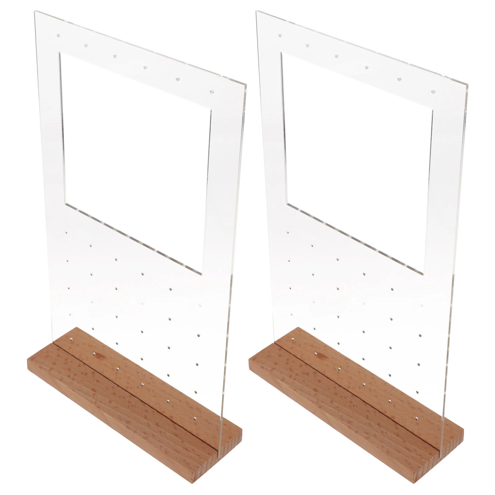 

2 Sets Earring Display Stand Jewelry Retail Holder Earrings Women’s Desktop Organizer Dangle Acrylic Arch Miss Box