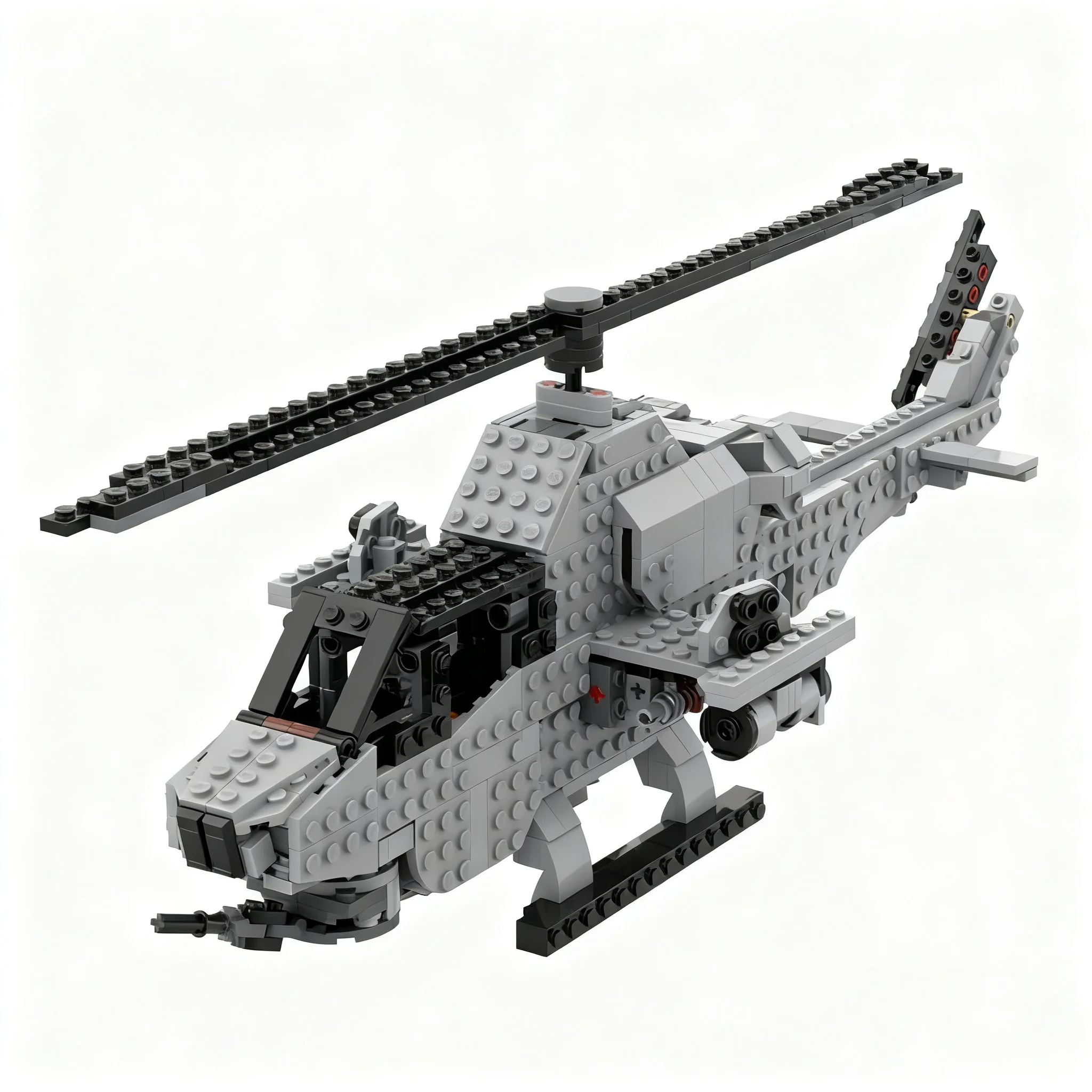 Фото 607 деталей MOC: Конструктор-альтернатива модели вертолета AH-1W Super Cobra, игрушка для сборки, рождественский подарок, идея для детей, кирпичики для конструирования №3