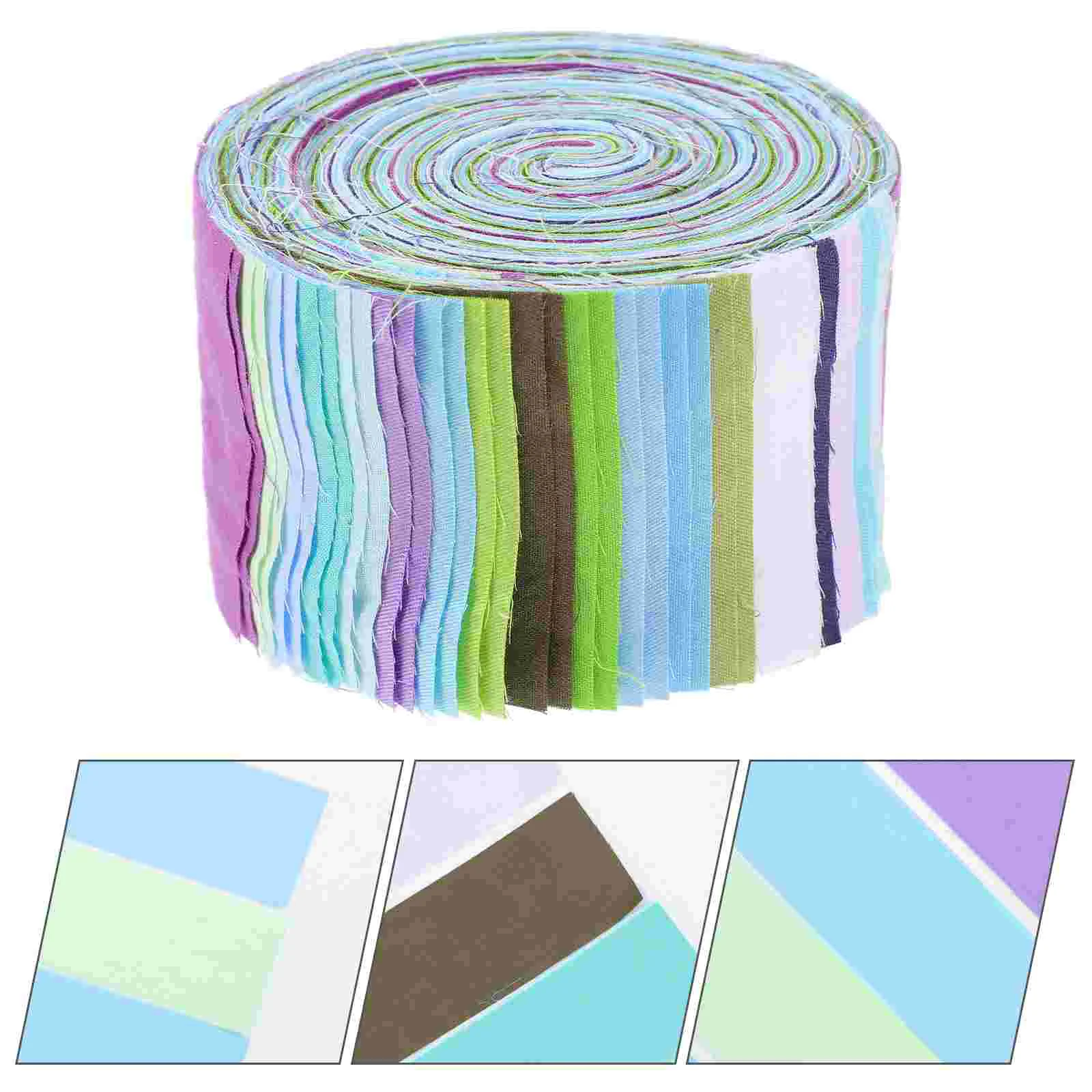 

1 Roll of Quilting Fabrics DIY Craft Fabrics Cotton Fabric Strips Sewing Fabrics Decorative Patchwork