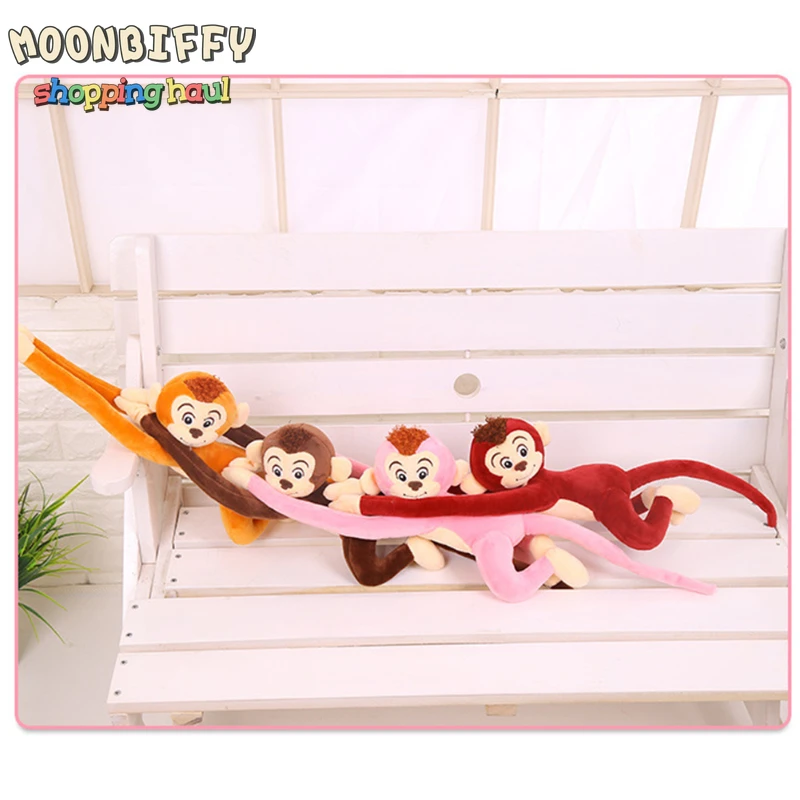 

Плюшевые животные, новинка, Детская Милая обезьяна в форме длинной руки, хвост, мягкая плюшевая игрушка, занавеска, кулон, домашний декор, по...